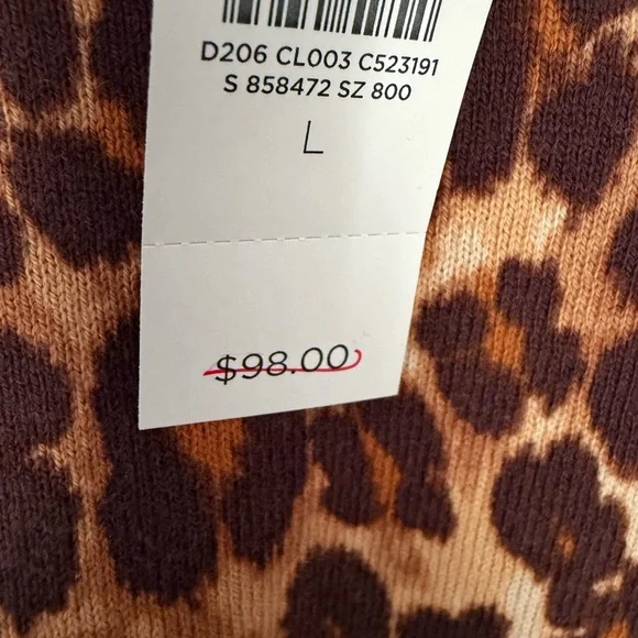 Ann Taylor Leopard Brown Leopard Print Sweater - Picture 4 of 5